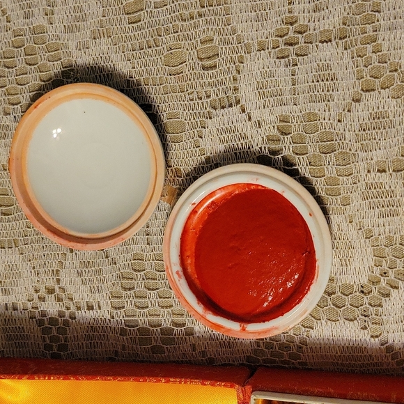 Vintage Asian Porcelain and Marble Wax Seal - Picture 3 of 10